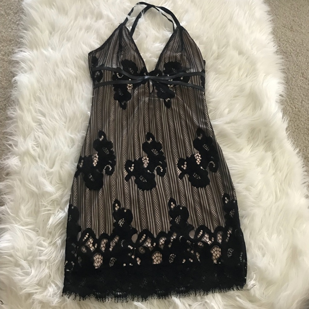 Black lace dress